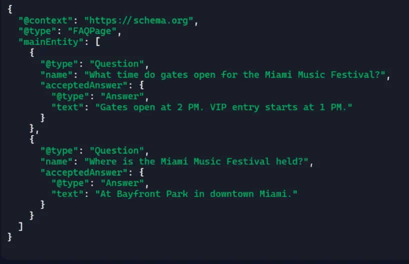 FAQ Schema Mark Up
