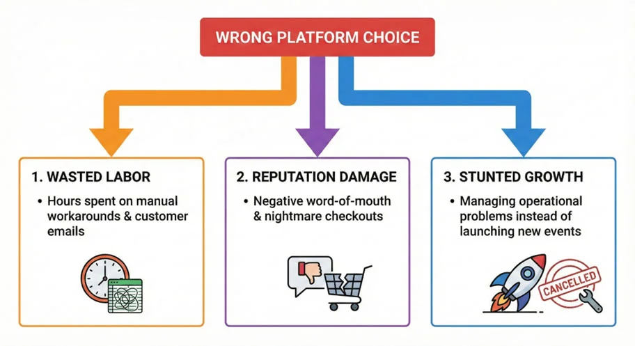 Choosing The Wrong Ticketing Platform Costs You More Than Money