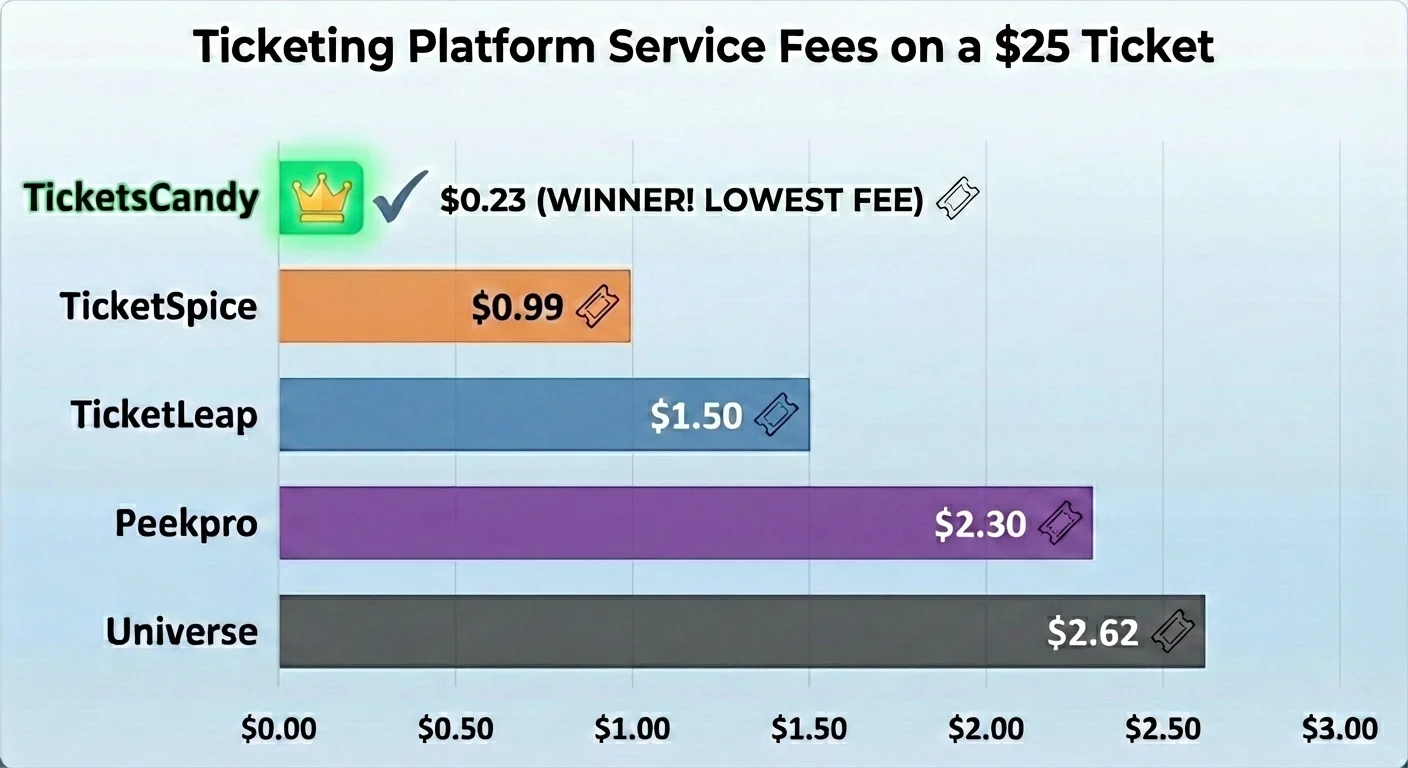 Best Free Ticketing Platforms in 2026 (Real Fees Breakdown) Ticketing Platform Service Fees